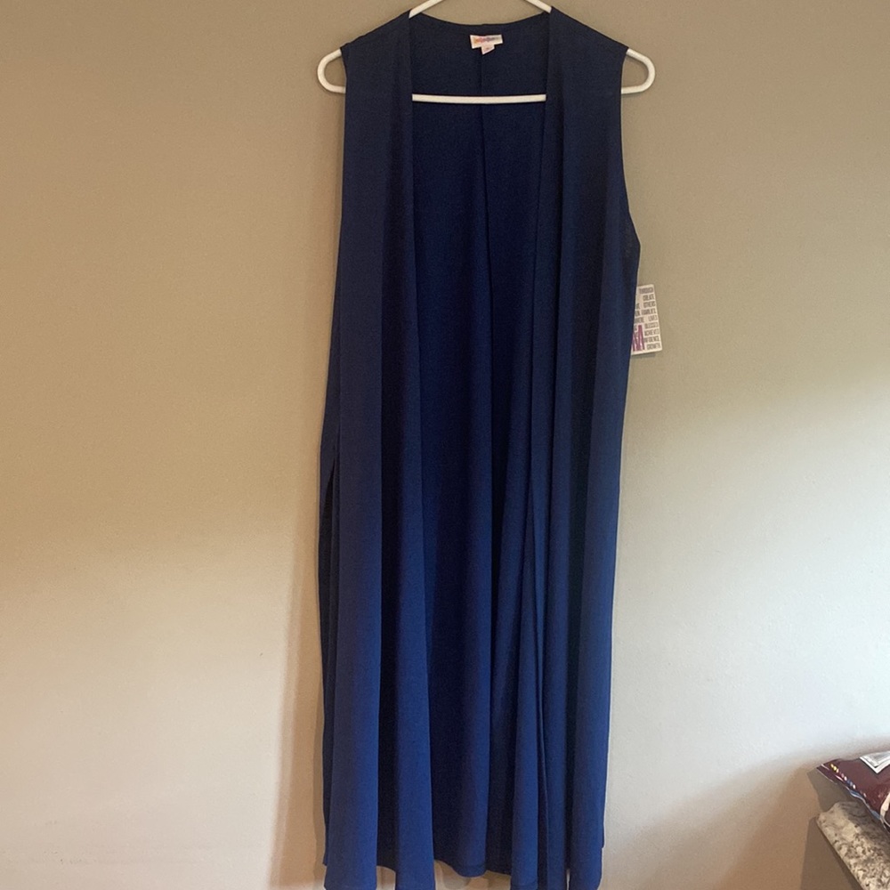 Navy Blue sleeveless Duster
